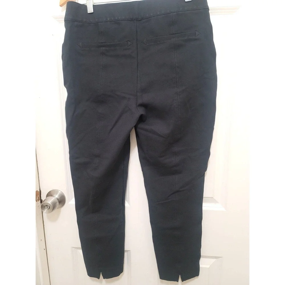 SPANX Black Ankle-Length Stretch Pants‎ With Elastic Waist Size XL/TG